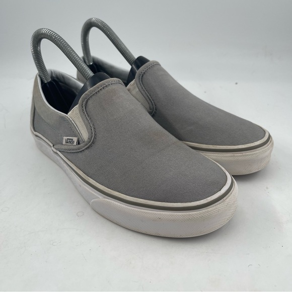 Van’s Unisex Adult Grey Slip-On Canvas Shoes - Size 7.5 Women’s | 6 Men’s - Picture 11 of 11